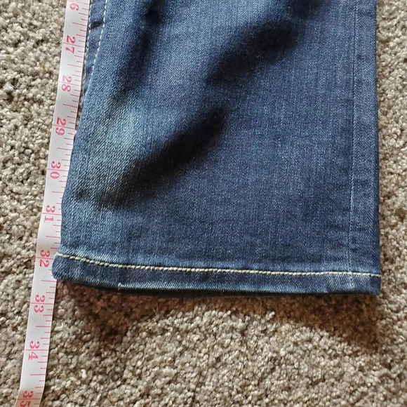 daytrip Leo Bootcut Dark Wash Faded Low Rise Studded Women's Jeans Size 25L - Picture 9 of 14